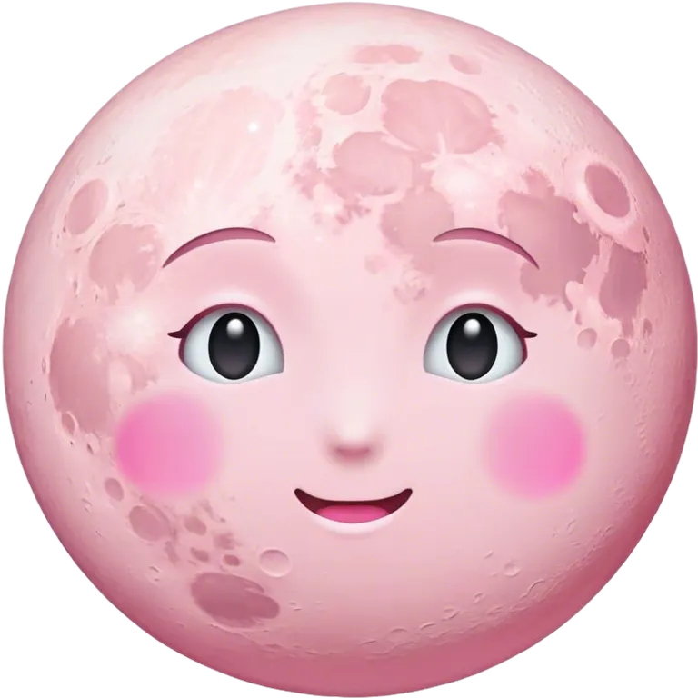 pastel pink moon emoji
