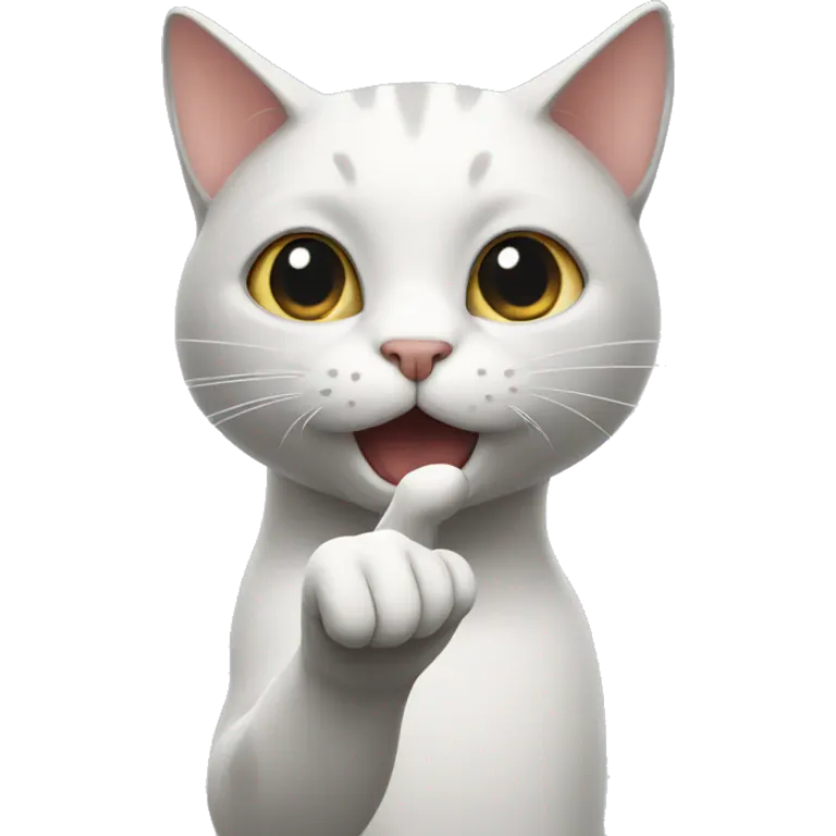 cat flipping you off emoji