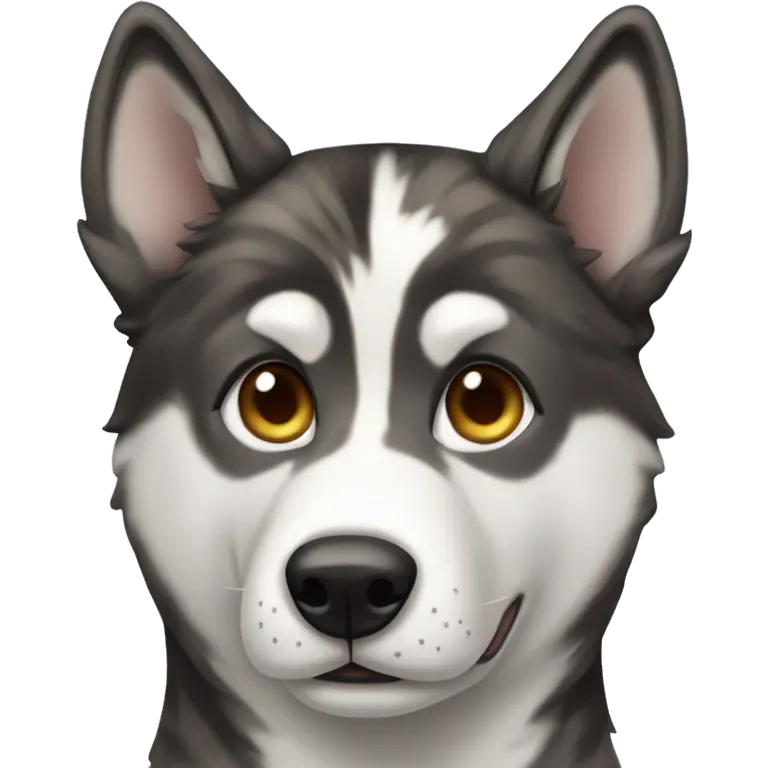 Brindle husky with brindle fur emoji