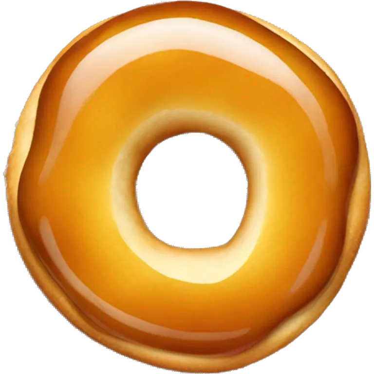 Single bagel dipped in honey emoji