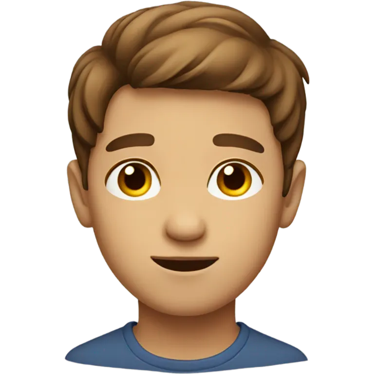 Brown-haired boy gazing forward  emoji