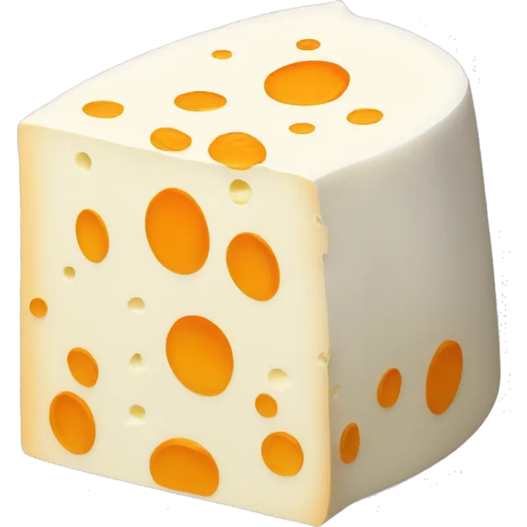 white cheese with orange rim emoji