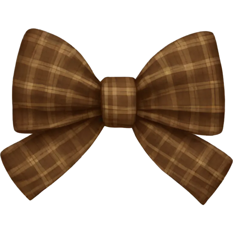 brown plaid bow emoji
