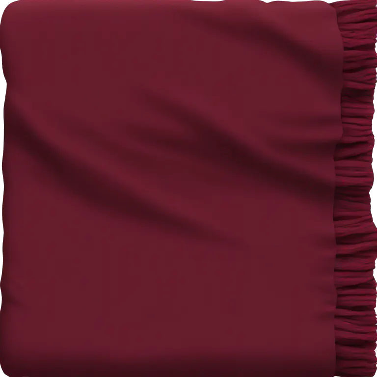 Realistic burgundy blanket neatly folded emoji