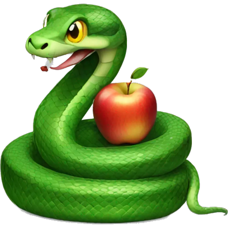 Snake with a apple emoji