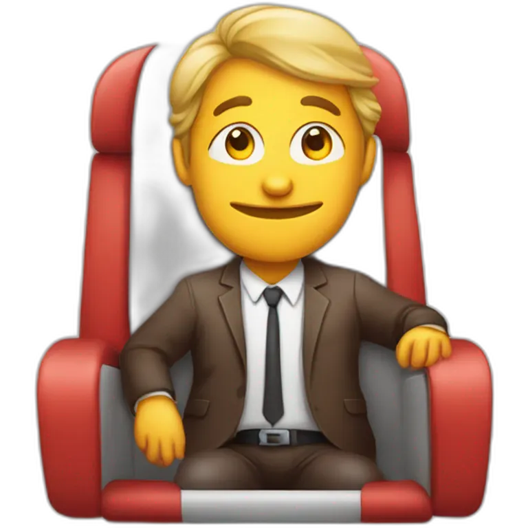 Eine Comicfigur die auf einem Flugzeug sitzt emoji