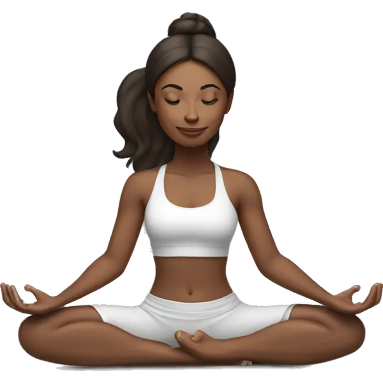 yoga girl brunette emoji