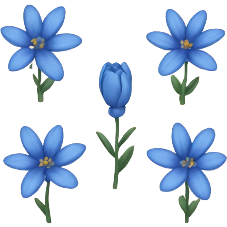 Flor azul emoji