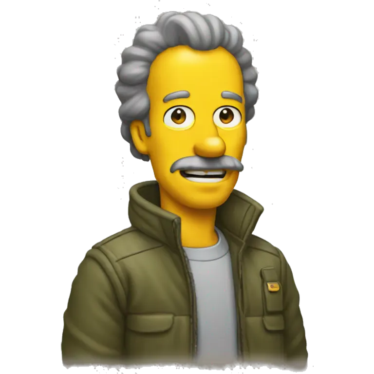 man in outdoor portrait like simpson emoji