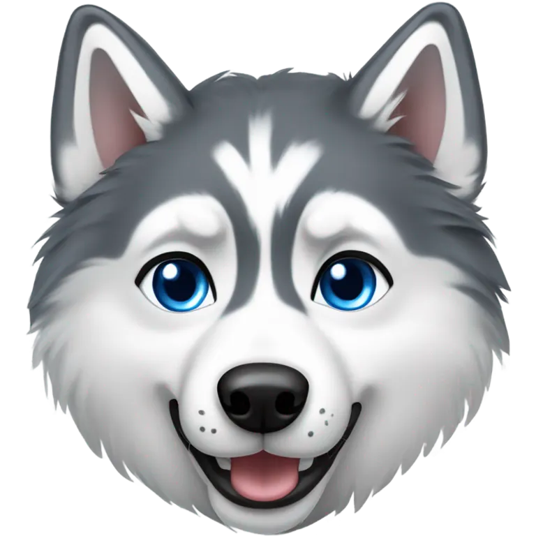 Fluffy husky emoji