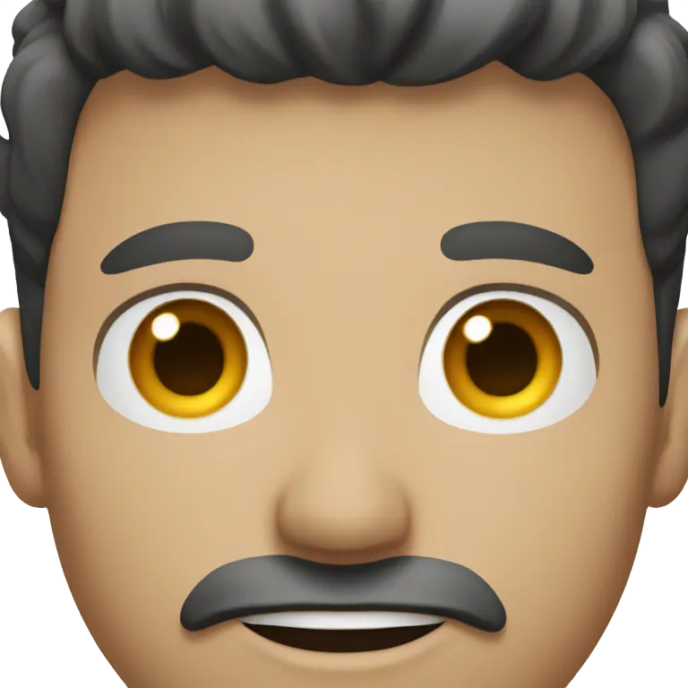 metrosexual white male with dark hair emoji