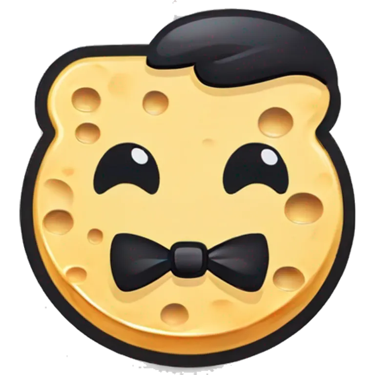 Moudy cheese with bow tie and winking face  emoji