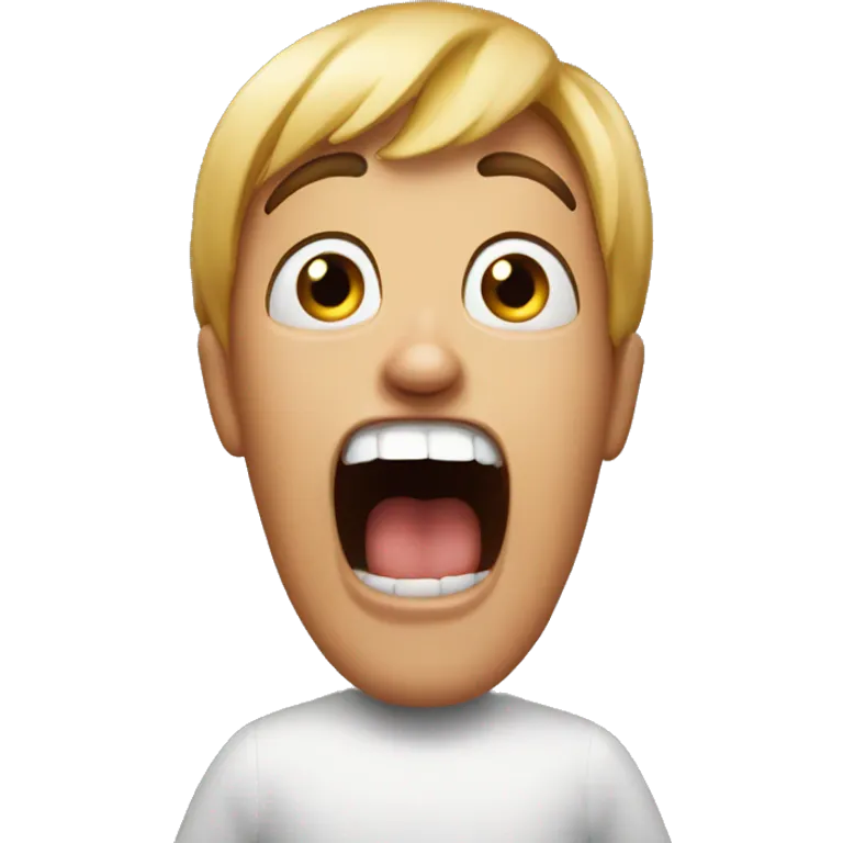 screaming face of surprise emoji