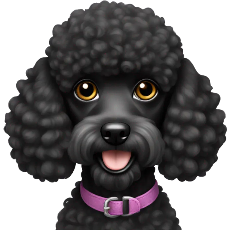 Black mini poodle emoji