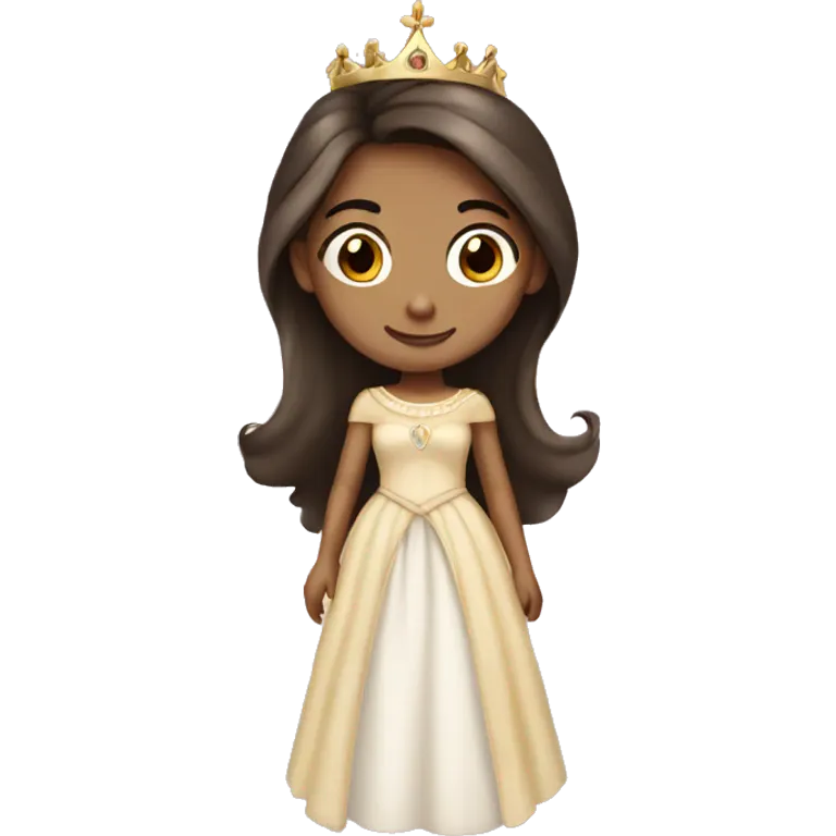 Brunette princess emoji