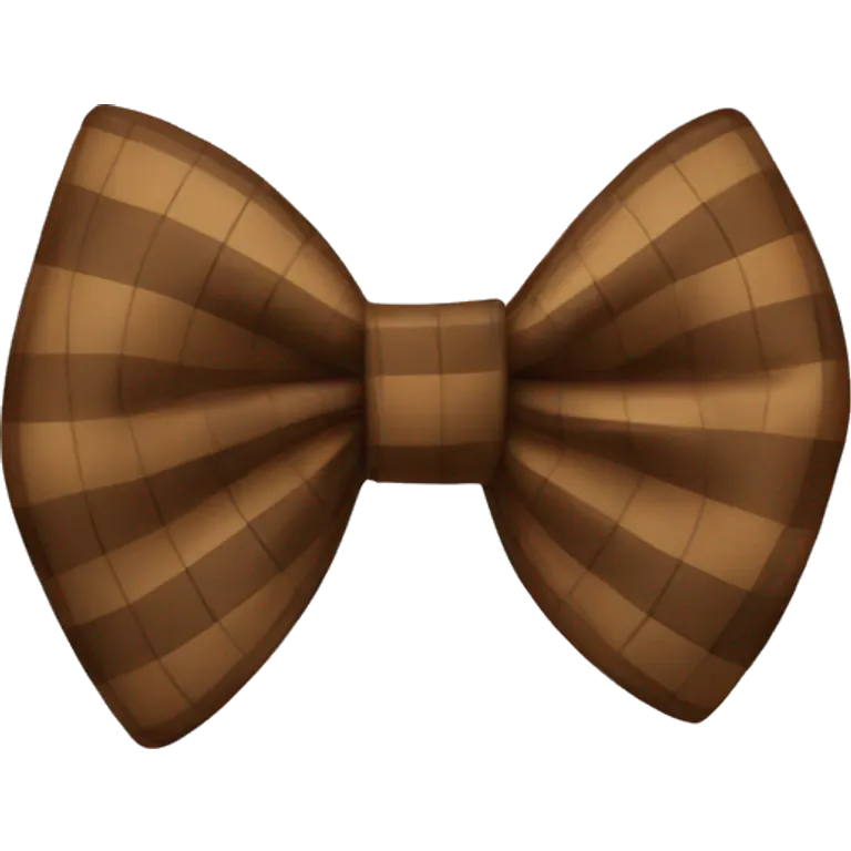 brown plaid bow emoji