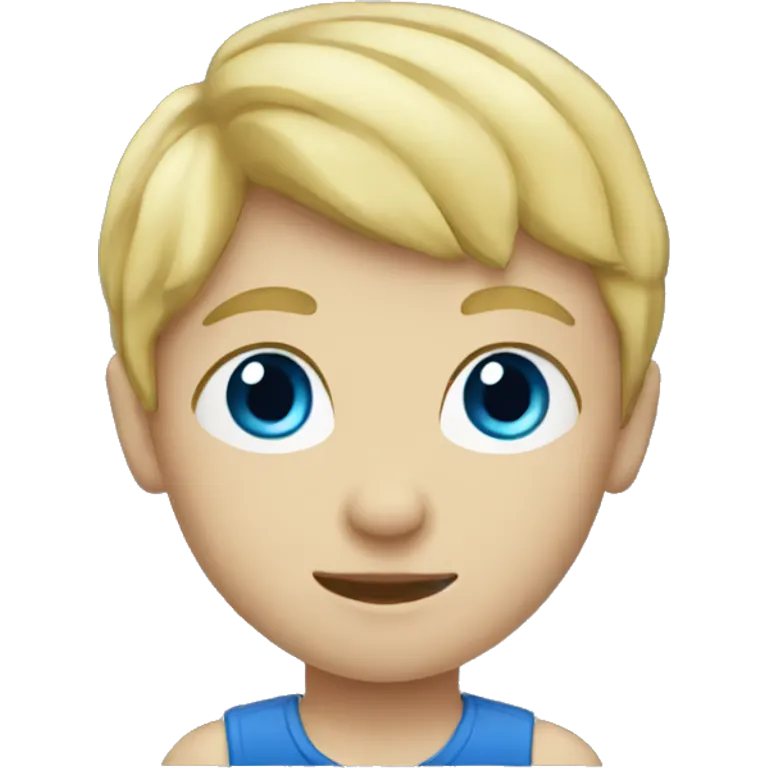 Blonde blue eyed small boy emoji