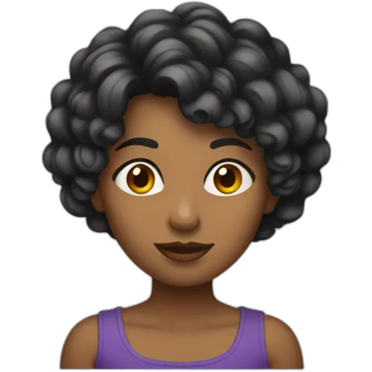 Fille cheveux court emoji