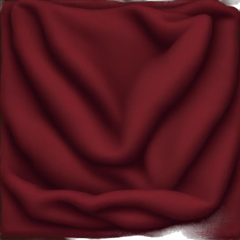 Realistic burgundy blanket neatly folded emoji