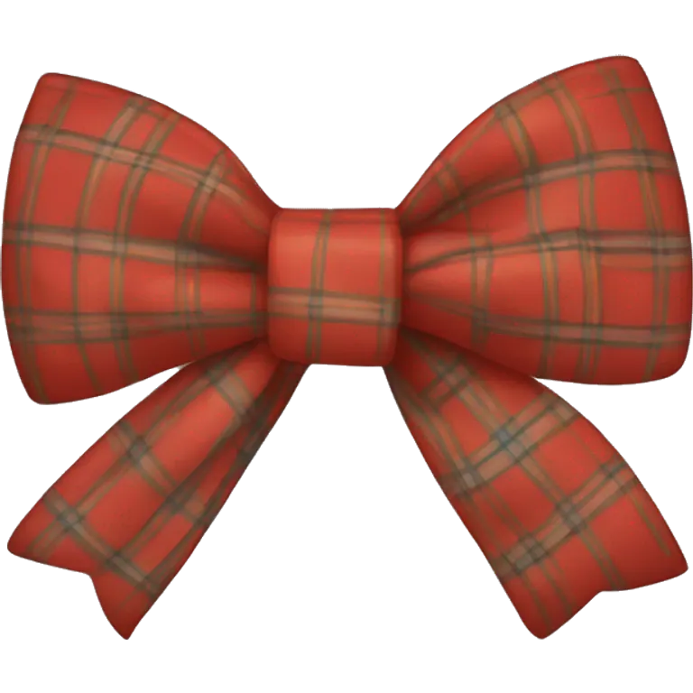 plaid bow emoji