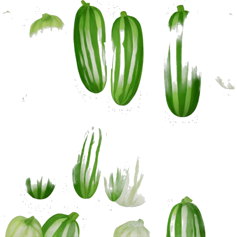 striped Courgette emoji