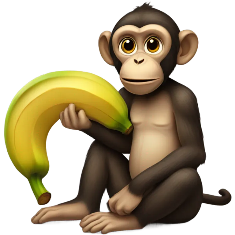 Monkey eating bananas  emoji