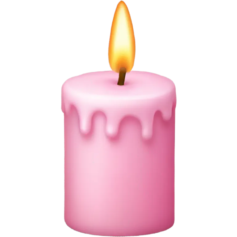 light pink candle emoji