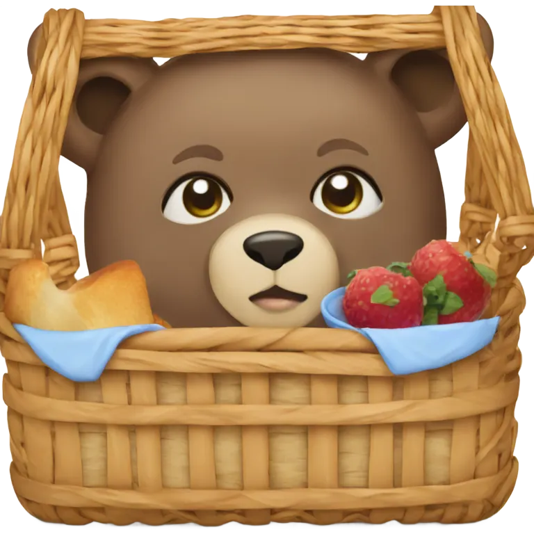 Teddy bear picnic basket  emoji