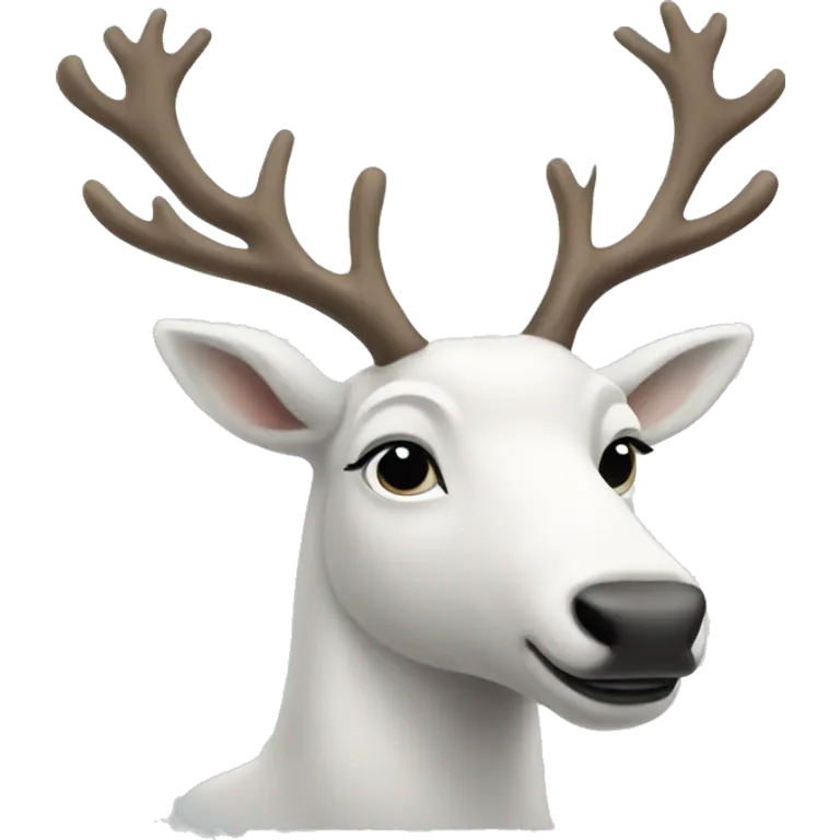 White reindeer  emoji