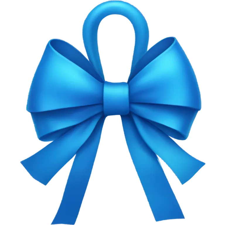 Blue bow emoji