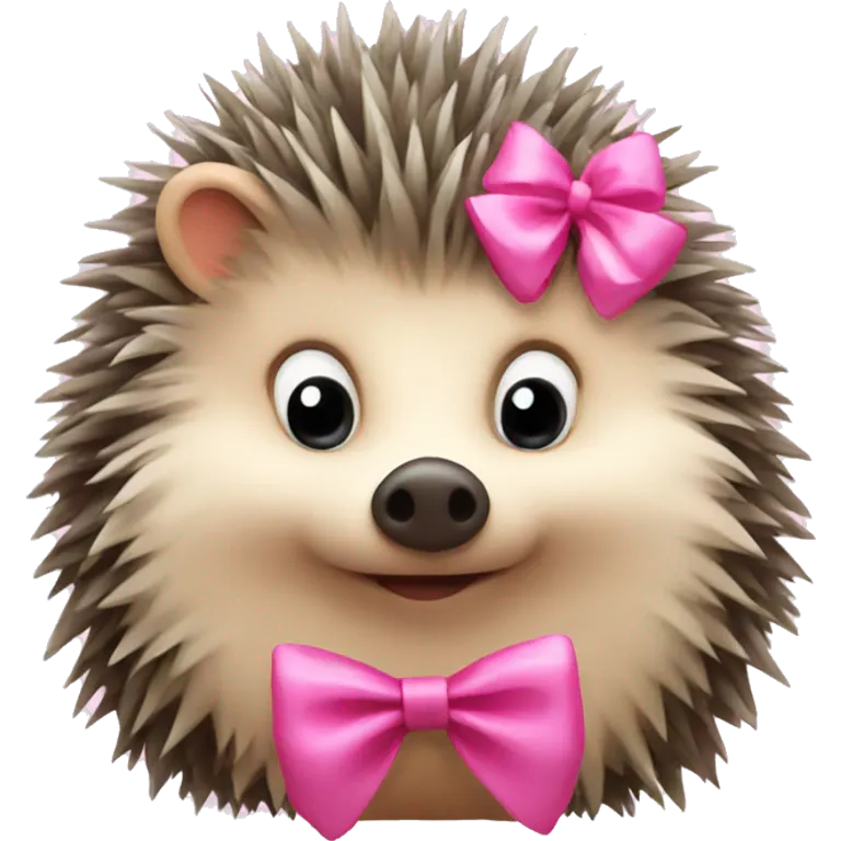hedgehog with a pink bow emoji
