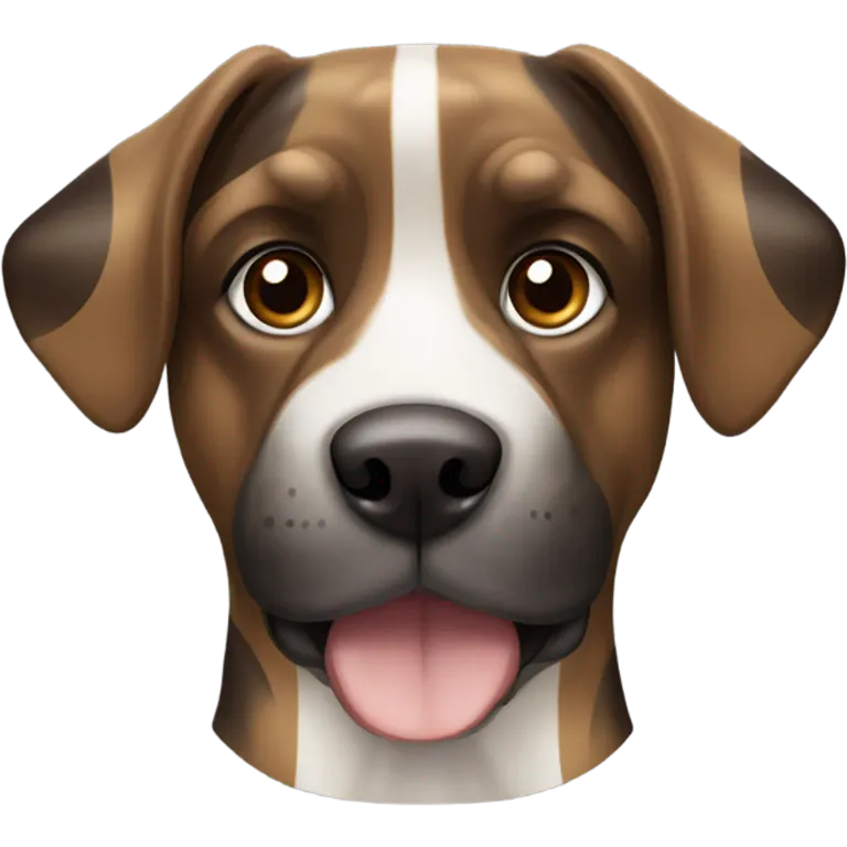 Brindle dog emoji