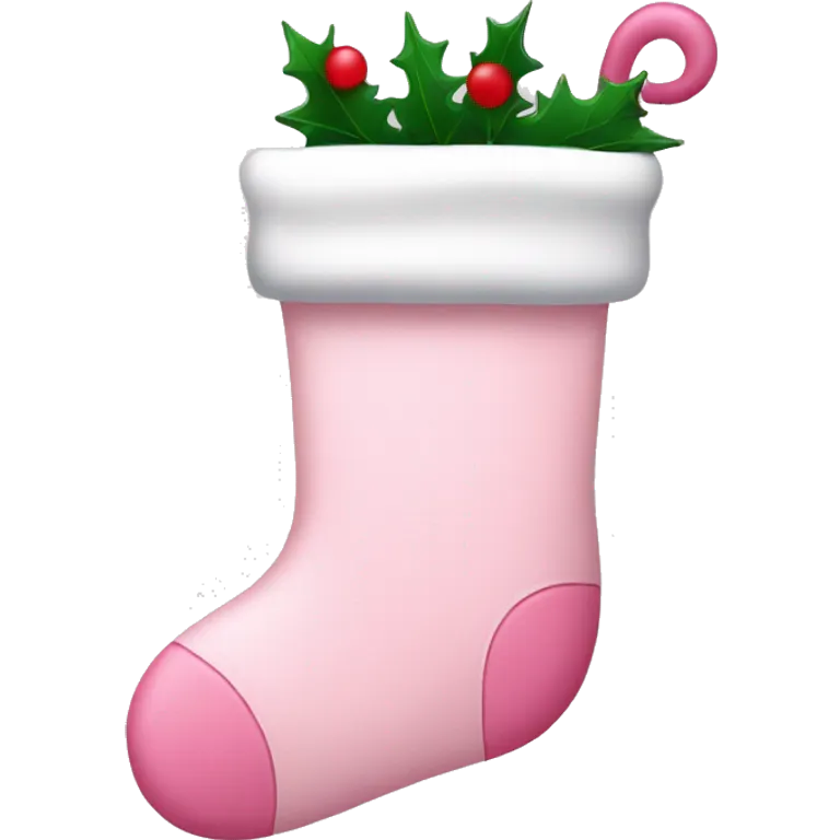 light pink Christmas stocking emoji