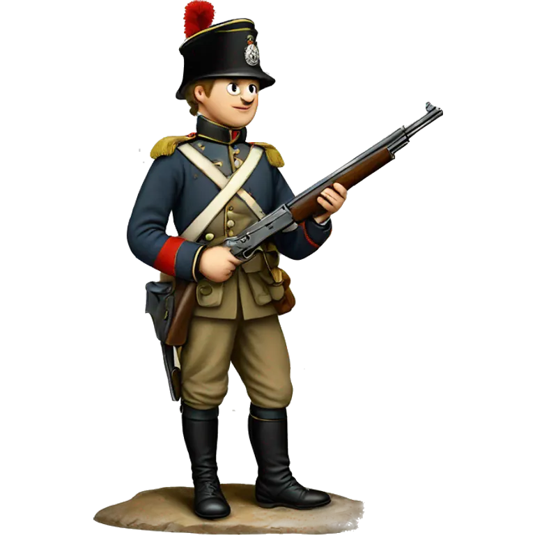 british soldier with gun 19 century emoji