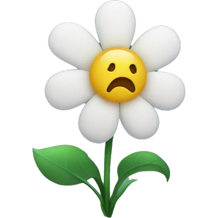 lonely flower in snow emoji