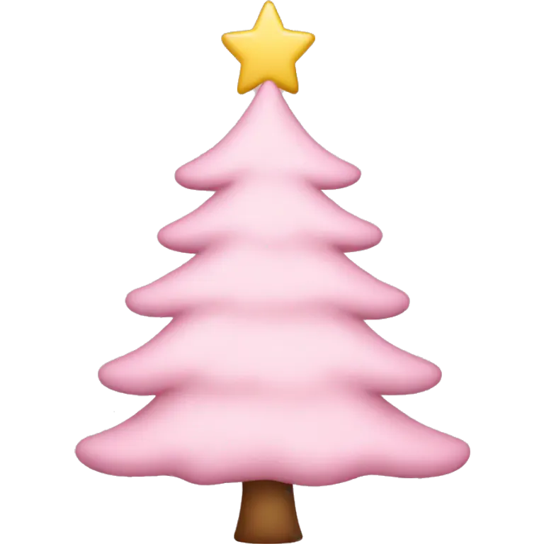 Light pink Christmas tree emoji