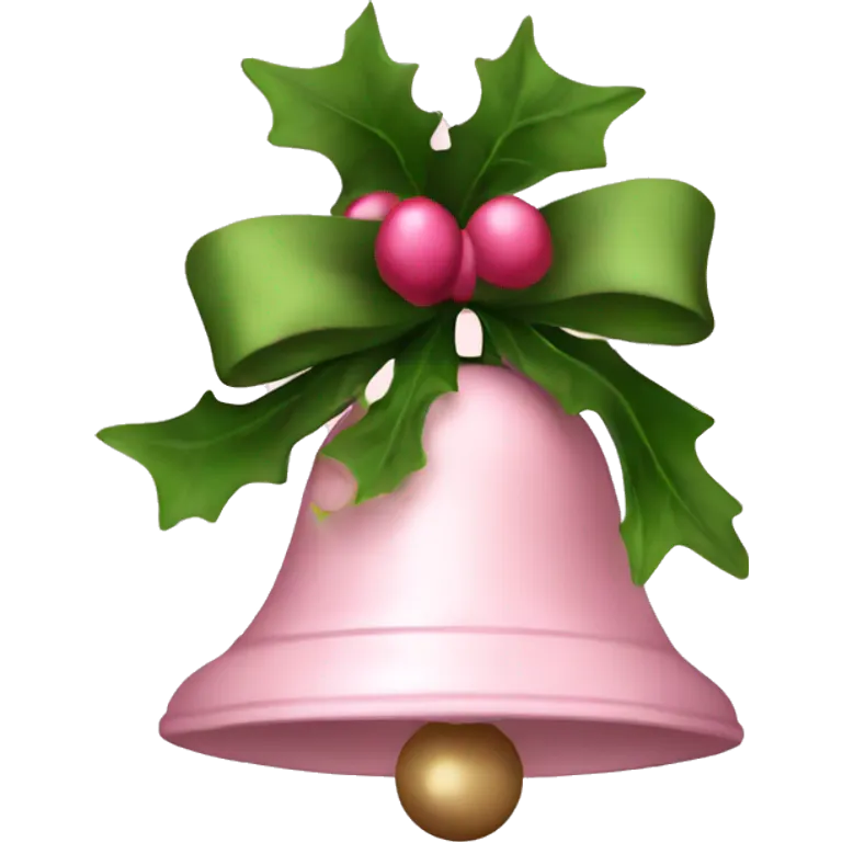 pale pink christmas bell emoji