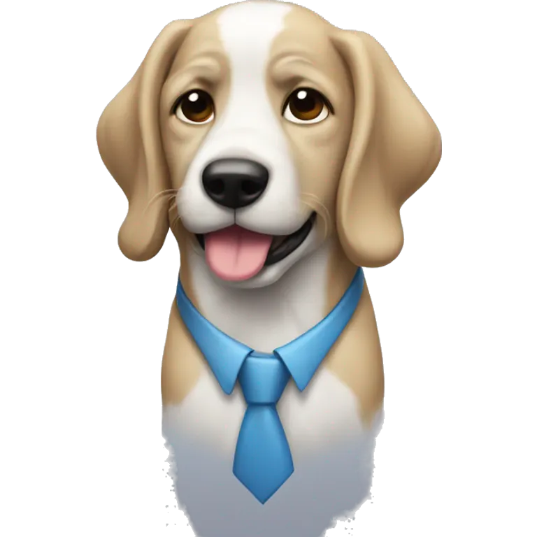 Un perro con una corbata emoji
