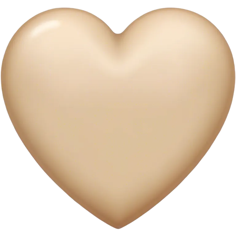 Beige heart  emoji