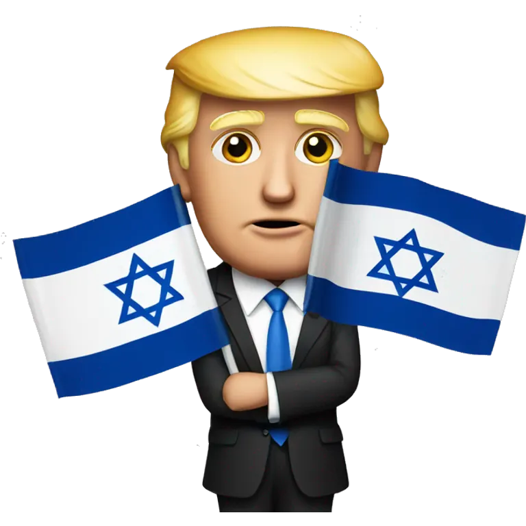 Donald Trump with Israel flag emoji