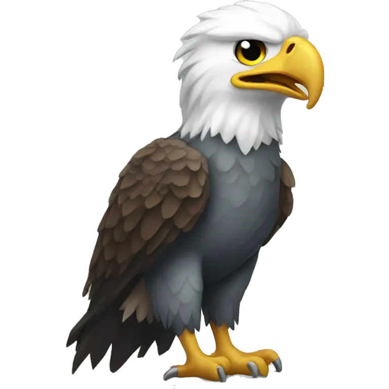Alien bald eagle emoji
