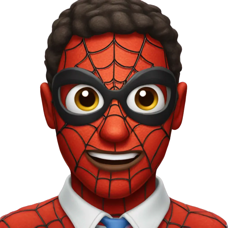 Spiderman face emoji