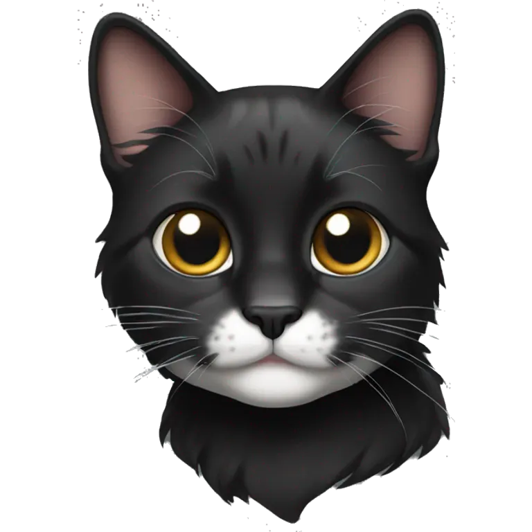 black medium hair cat emoji