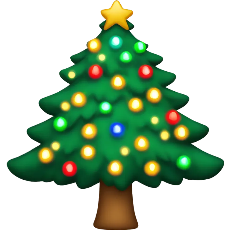 christmas tree with lights  emoji