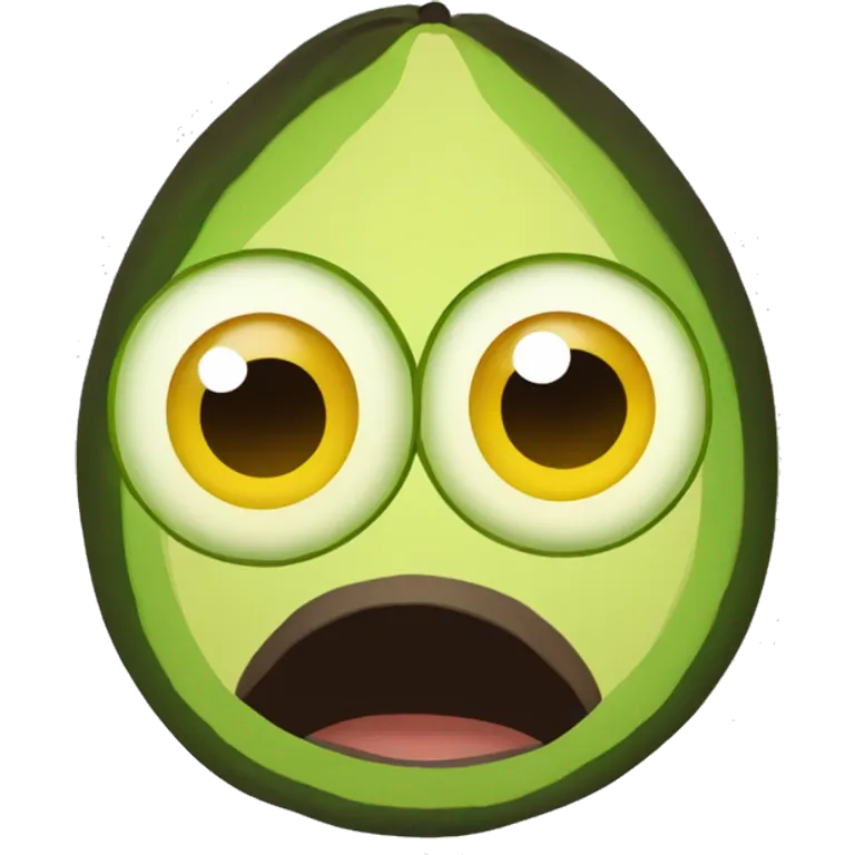 palta con boca ojos y pestañas  emoji