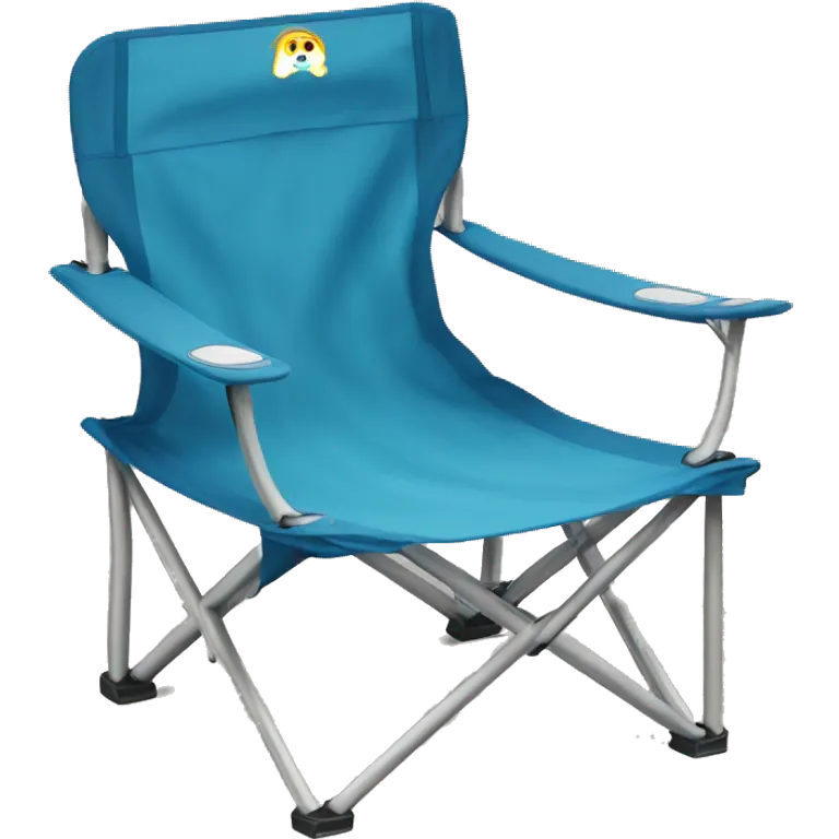 blue folding camp chair emoji
