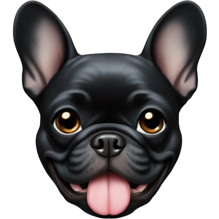 Black French bulldog emoji