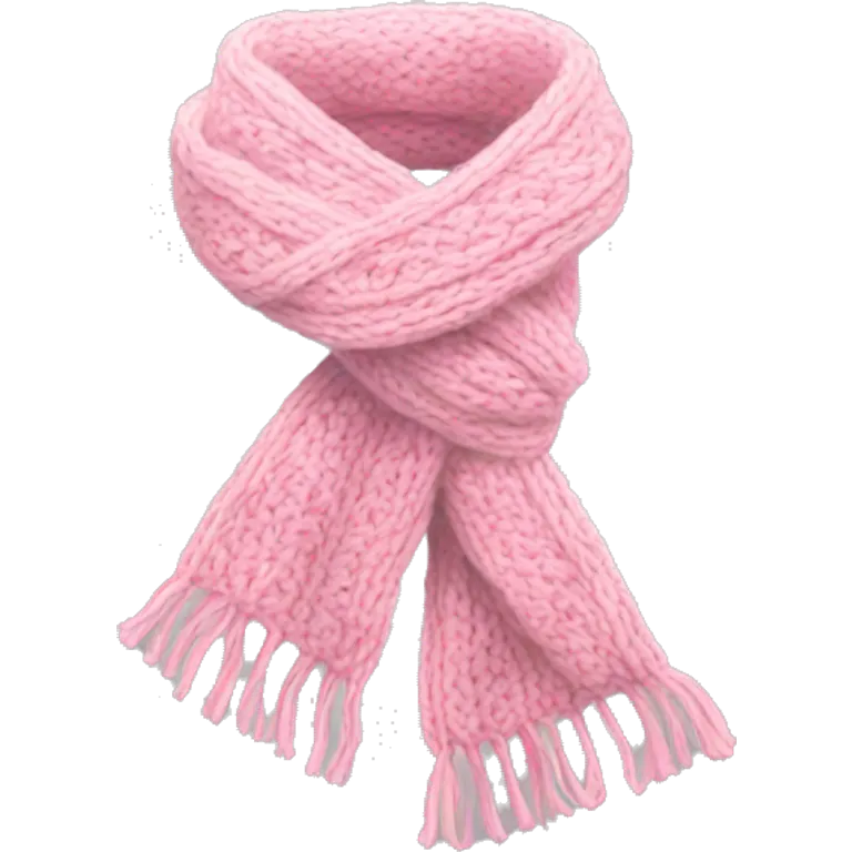 Light pink knitted scarf emoji