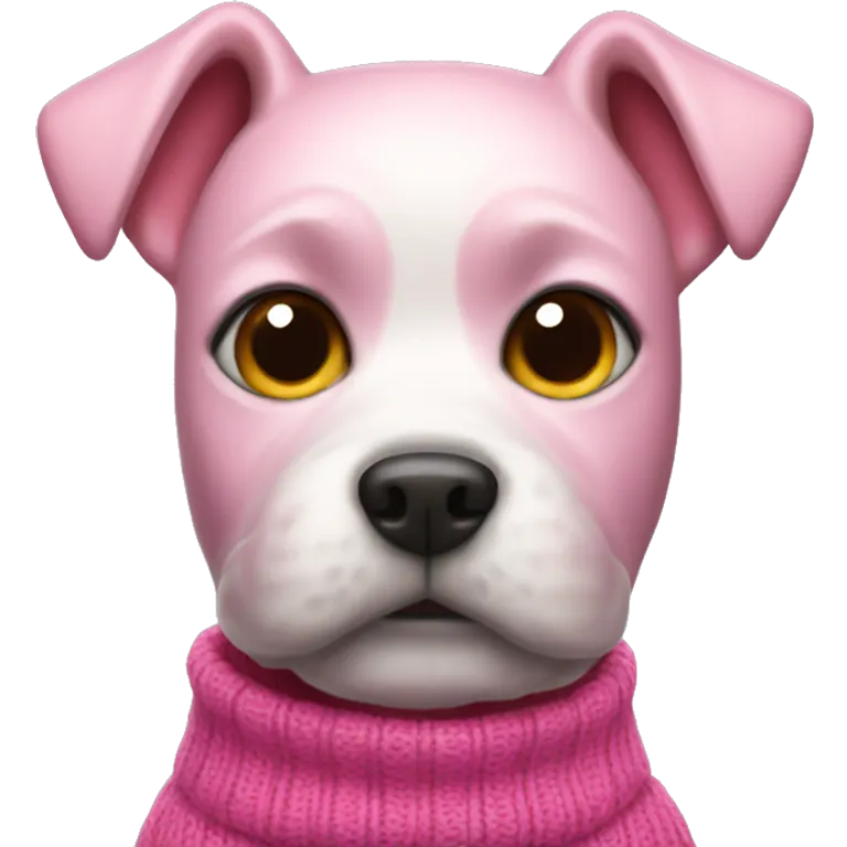 pink dog in sweater  emoji