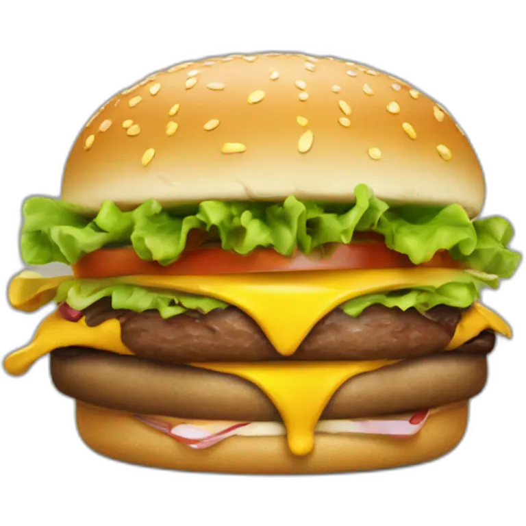 un tysmey qui mange un burger  emoji